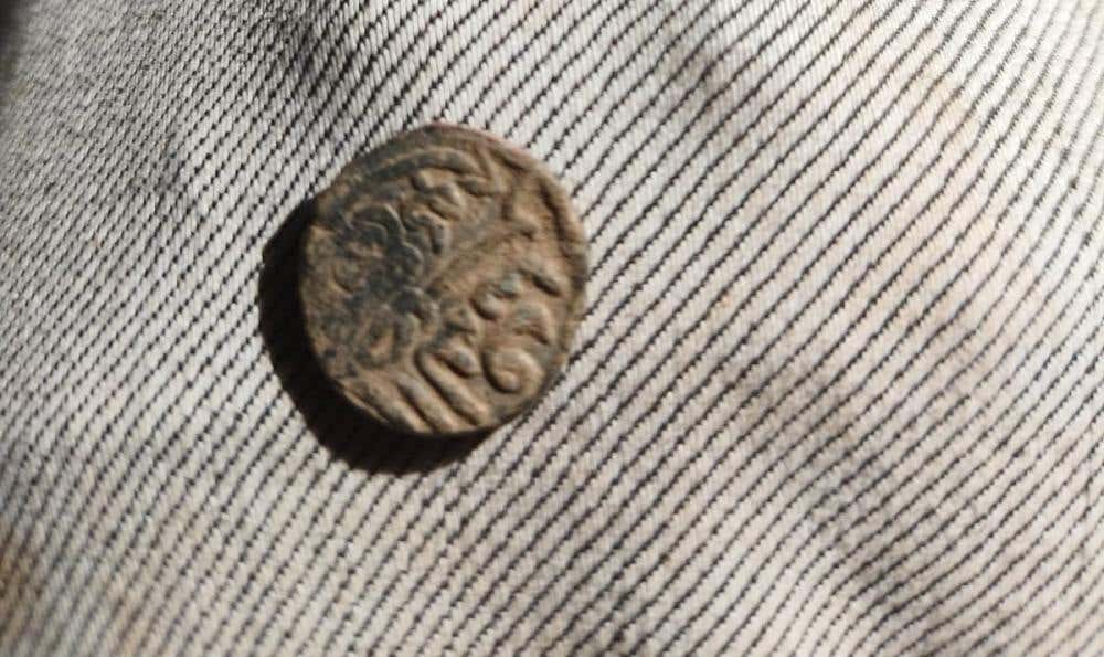 Silver coinfound using an Equinox 600 metal detector.